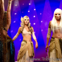 Tribe Nawaar Dance Company wearing modified lace choli tops.