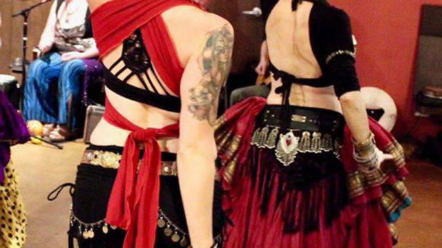 Tribe Nawaar dancing at the Boulder hafla with the Alexandria Ensemble