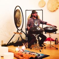 Prasad Katz of Sound Rise Alchemy, host of Boulder Drum Circle