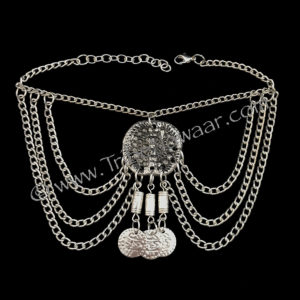 Draped chain anklet with medallion from Tribe Nawaar