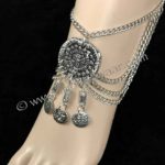 Draped chain anklet with medallion from Tribe Nawaar, modeled