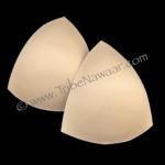 Natural triangle foam support cups available thru Tribe Nawaar, outside view of cups