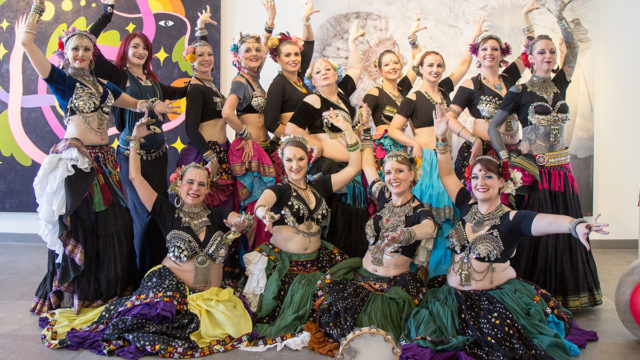 Tribe Nawaar Troupe at the annual Dance Is For Every Body event in Boulder, CO