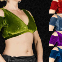 Velvet choli tops for belly dance from Tribe Nawaar