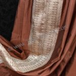 Warm brown vintage silk salawar from Tribe Nawaar, detail of fabric