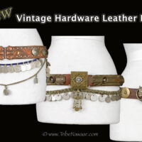 New antique hardware leather belts available at Tribe Nawaar