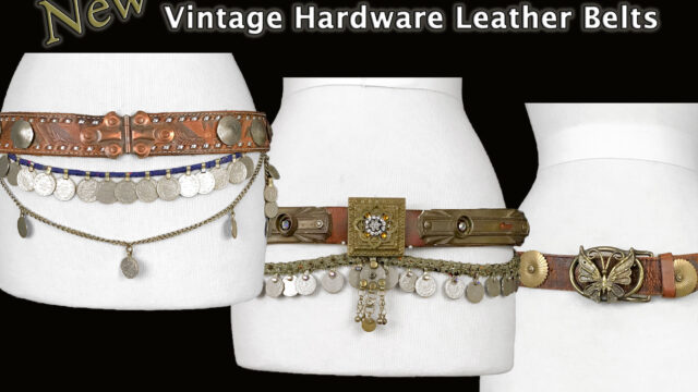 New antique hardware leather belts available at Tribe Nawaar