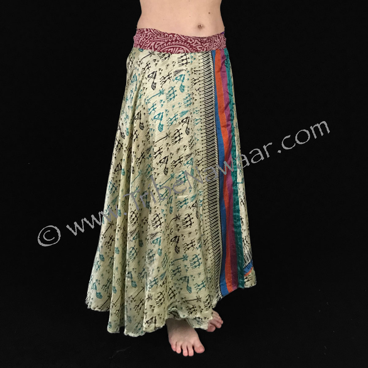 Vintage Silk Wrap Skirt #2, Reversible ...