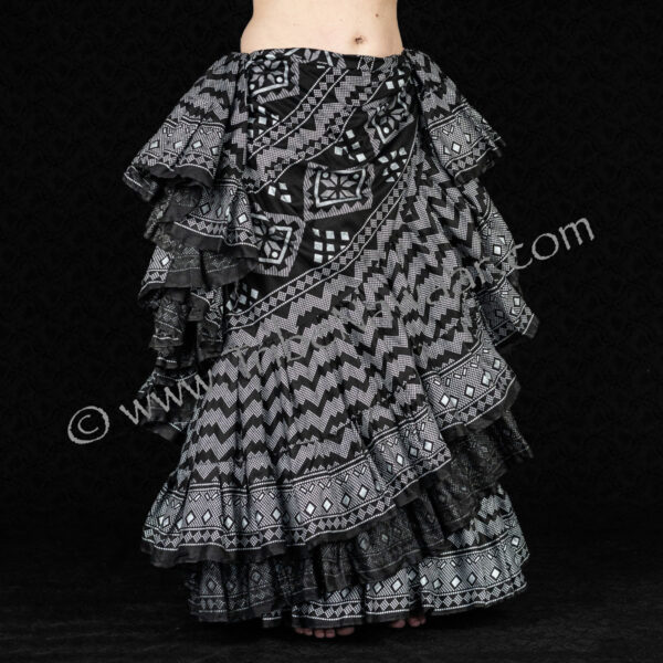 Black & Silver Assuit Skirt