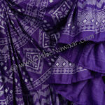 Purple & silver assuit block print skirt- 35 yard belly dance skirt from Tribe Nawaar, detail of fabric