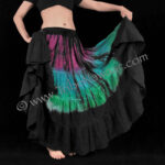 Multicolored economy tie dyed skirt from Tribe Nawaar