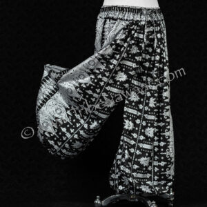 Black & silver block print pantaloons from Tribe Nawaar