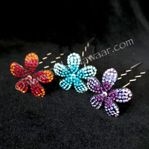 Swarovski Crystal Flower Hair Sticks