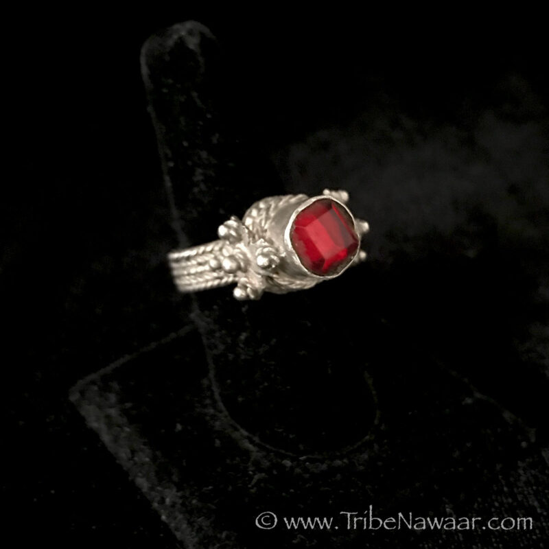 Distinctive Vintage Ring With Red Gem