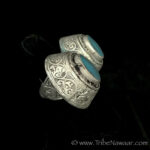 Double Turkomen ring with patina from Tribe Nawaar, side view
