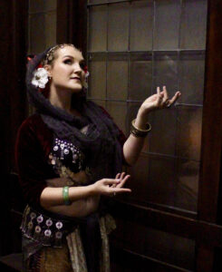 Rebecca Buchholz, principal troupe member of Tribe Nawaar in Boulder, CO