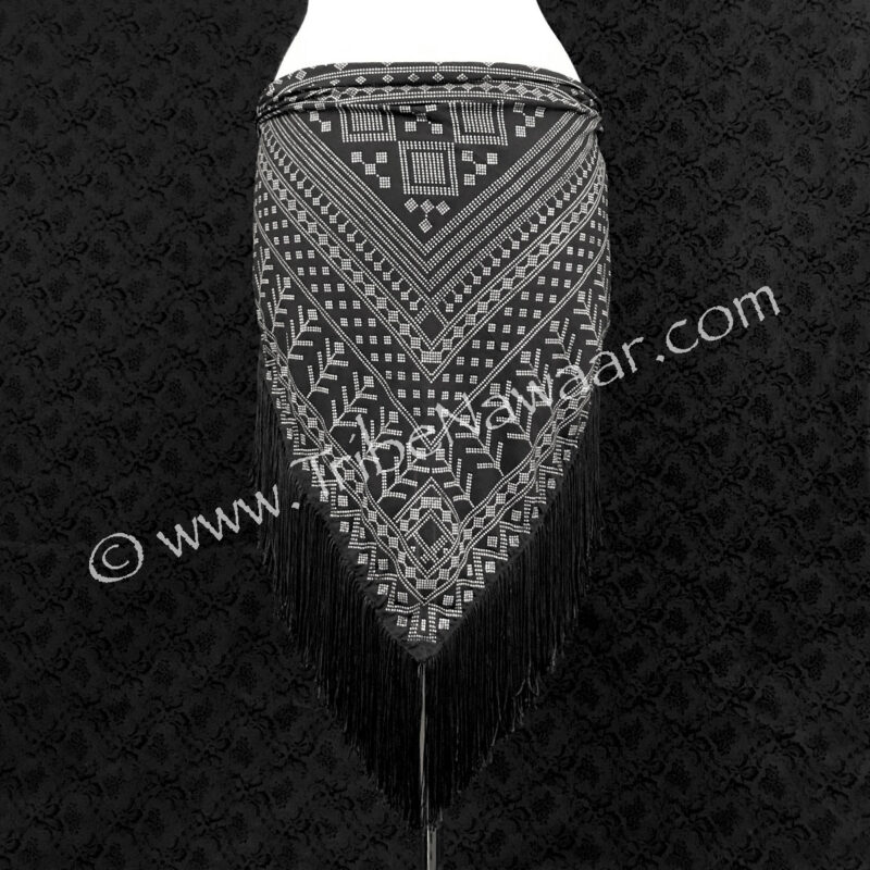 Deluxe Black & Silver Assuit Scarf