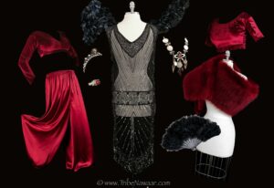 1920s Art Deco retro belly dance costume ombination from Tribe Nawaar