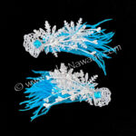 Winter comet hair clip set for belly dance hair gardens available from the Nawaar Marketplace at www.TribeNawaar.com