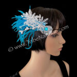 Winter comet hair clip set for belly dance hair gardens available from the Nawaar Marketplace at www.TribeNawaar.com (modeled)