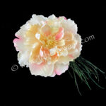 Constance flower hair clip for belly dance hair gardens available from the Nawaar Marketplace at www.TribeNawaar.com