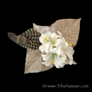 Harmonia Flower & Feather Hair Clip