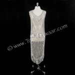1920s silver beaded & sequined tabard panel dress available thru Tribe Nawaar
