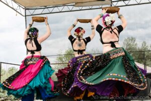 ATS® Basket Workshop with the Tribe Nawaar Belly Dance Company, troupe performance at Colorado Medieval Festival 2018