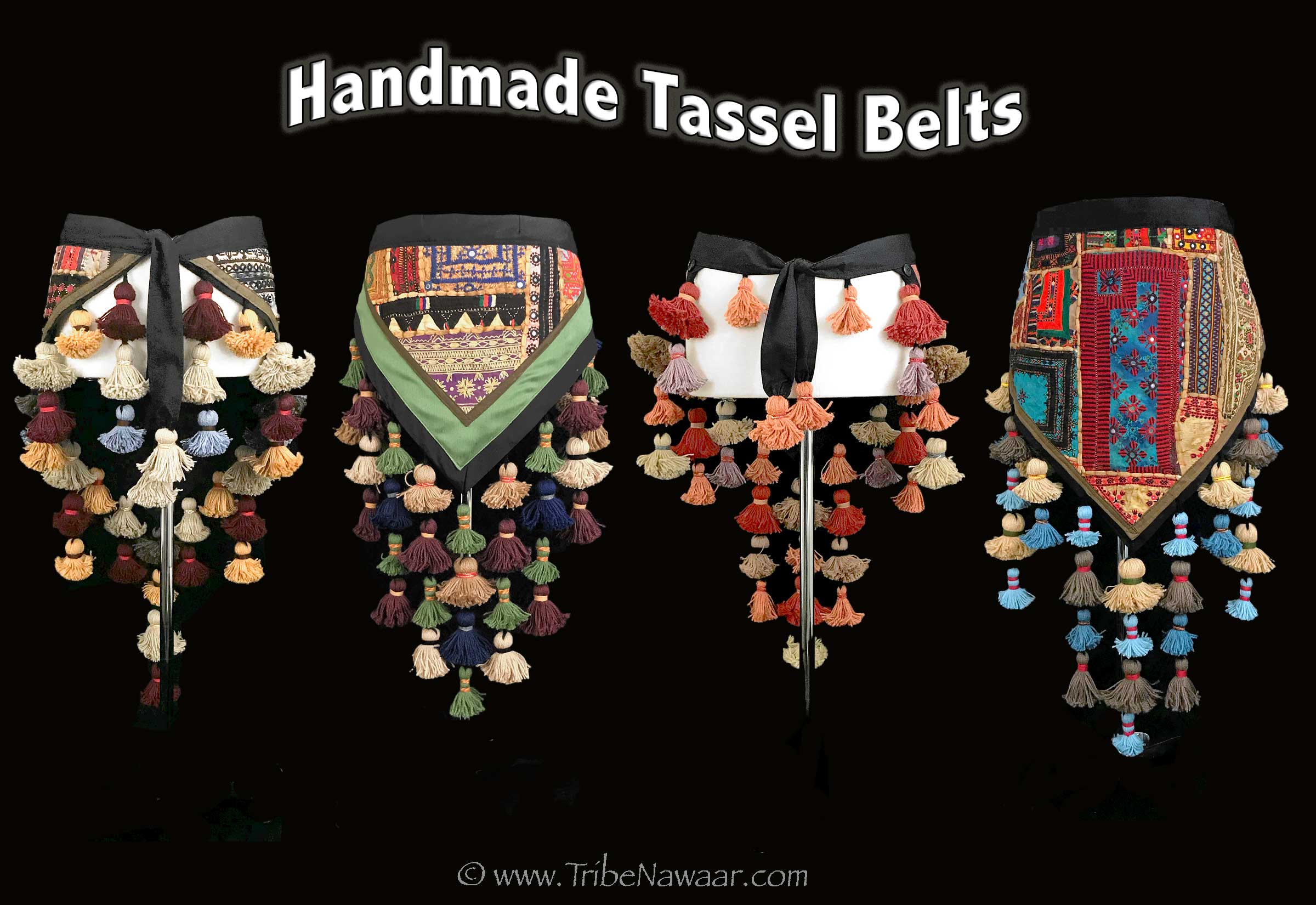 Handmade tassel belts from Tribe Nawaar