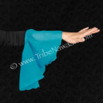 Aquamarine fluted chiffon sleeves available at The Nawaar Marketplace at www.TribeNawaar.com, sleeve detail