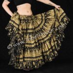 Gilded black 35 yard sparkle skirt available from The Nawaar Marketplace at www.TribeNawaar.com