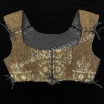 Medium bronze earth sequined bodice #2 from The Nawaar Marketplace at www.TribeNawaar.com (front view)