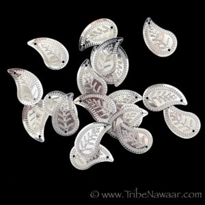 Silver Paisley Sequins