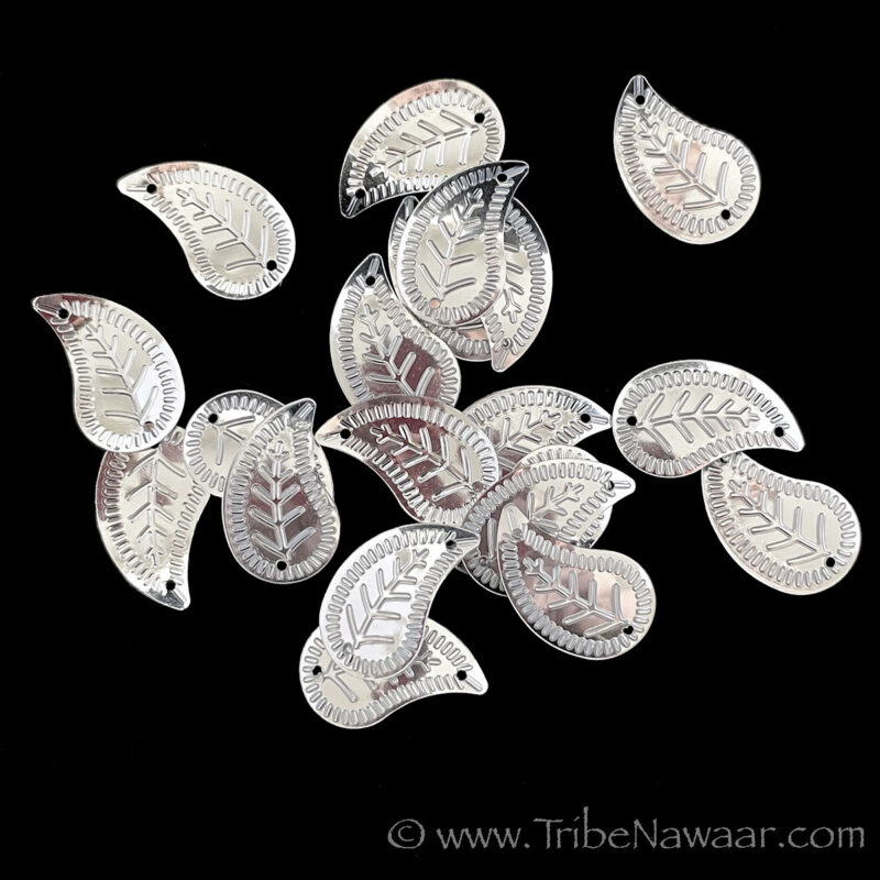 Silver Paisley Sequins