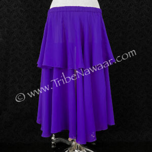 Purple kids chiffon belly dance skirt available from the Nawaar Marketplace at www.TribeNawaar.com