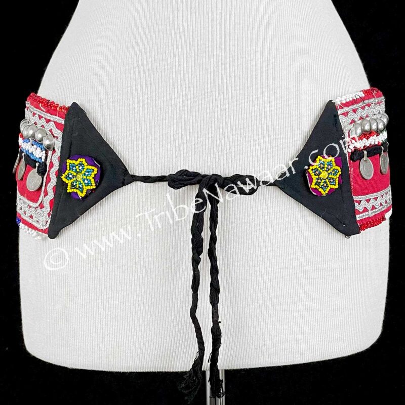 Red Belt With Coins & Studs