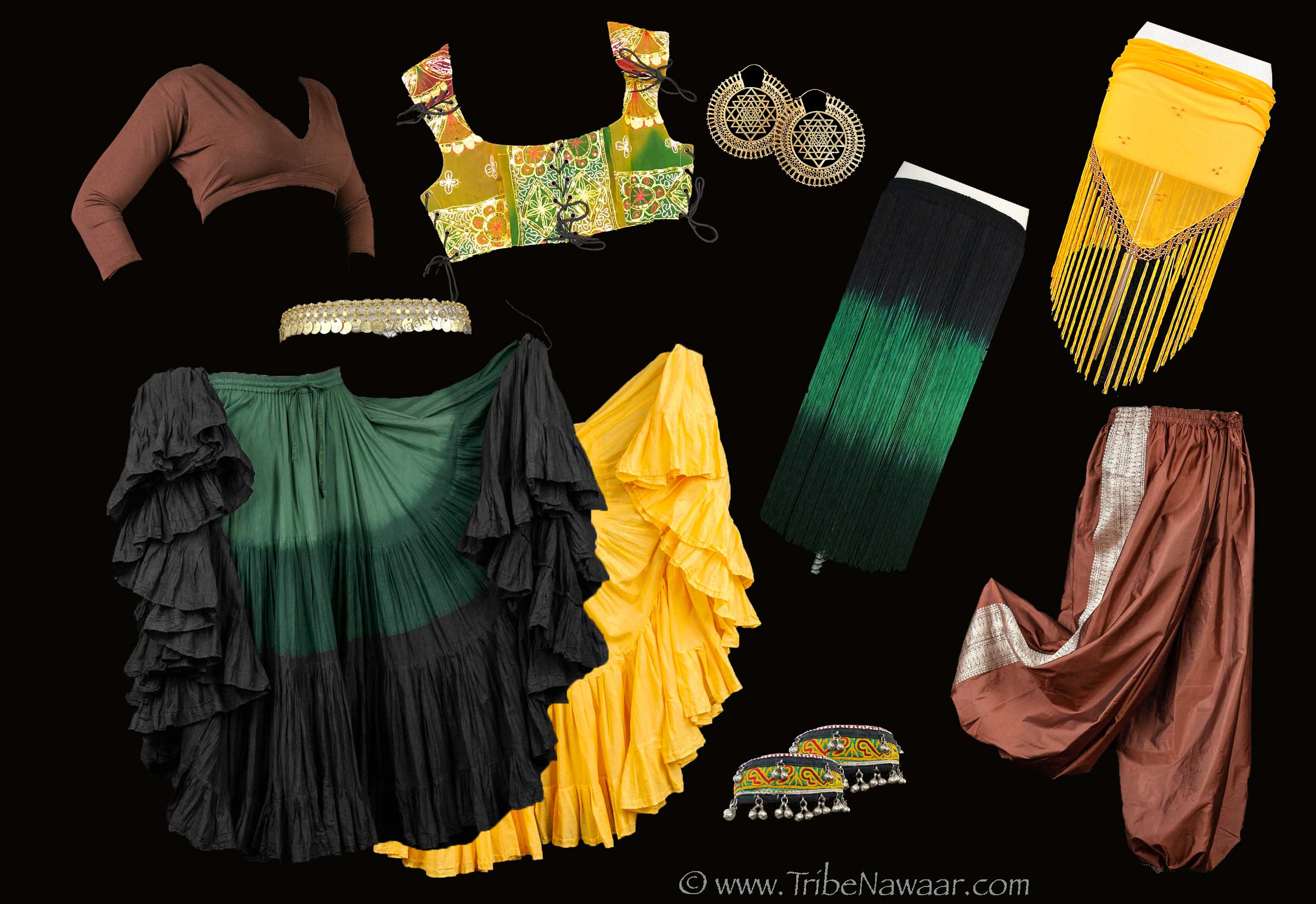 Autumn 2022 costuming combo from The Nawaar Marketplace- all belly dance costuming and accessories available at www.TribeNawaar.com