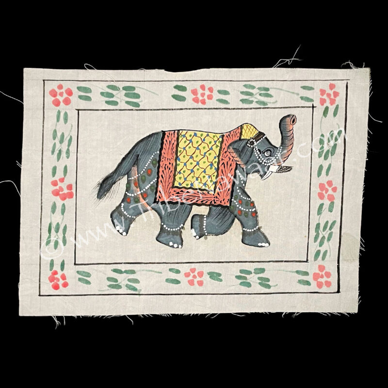 Grey Elephant – Original Artwork On Silk