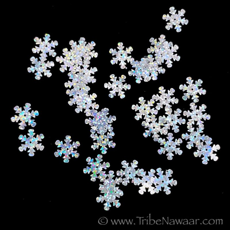 Holographic Snowflake Sequins