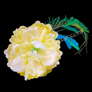 Aria flower hair clip for belly dance hair gardens available from the Nawaar Marketplace at www.TribeNawaar.com