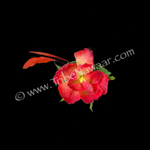 Charlotte flower hair clip for belly dance hair gardens available from the Nawaar Marketplace at www.TribeNawaar.com