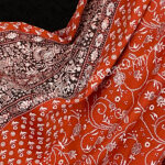 Rust Madhura Sparkle Pantaloons available at the Nawaar Marketplace at www.TribeNawaar.com (fabric detail)