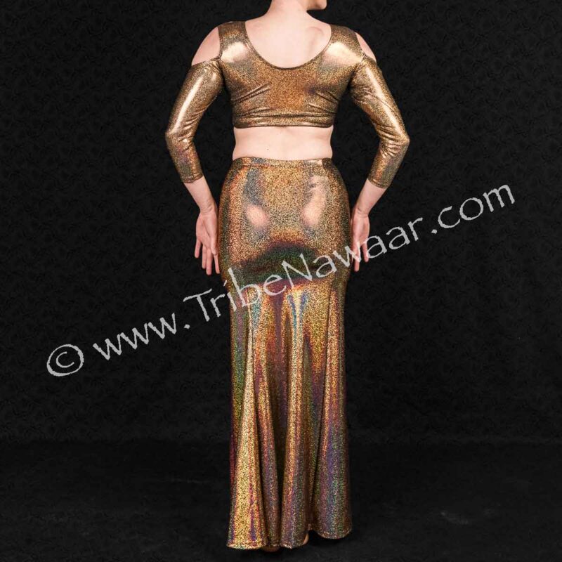 Gold Holographic Belly Dance Set (Consignment rshy1-6)