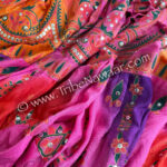 Passion fruit sparkle skirt available from The Nawaar Marketplace at www.TribeNawaar.com (fabric detail)