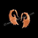 Nava wing faux gauge horn earrings available thru The Nawaar Marketplace at www.TribeNawaar.com