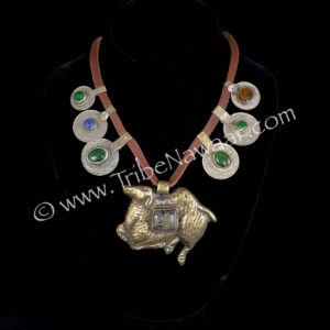Rare Tibetan Brass Camel Pendant Necklace (Consignment cmerr1-12)