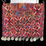 Aurora vintage textile leather purse with coins available thru The Nawaar Marketplace at www.TribeNawaar.com (detail)