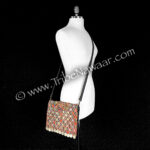 Sienna vintage textile leather purse with coins available thru The Nawaar Marketplace at www.TribeNawaar.com