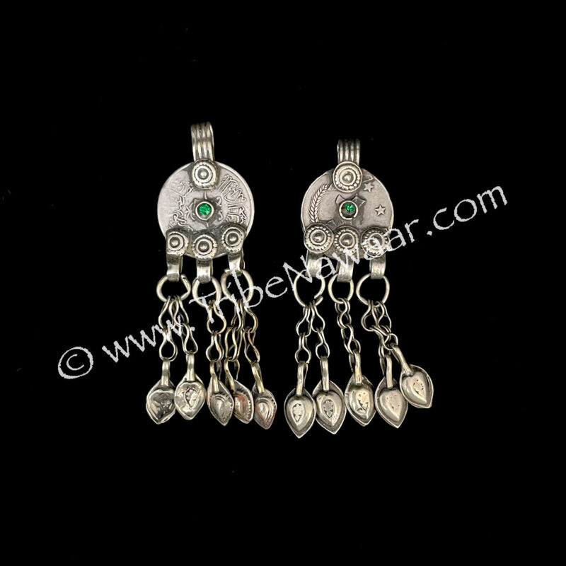 Coin Pendants With Green Accents