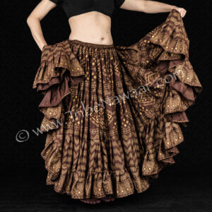 Warm Brown & Gold Assuit Skirt